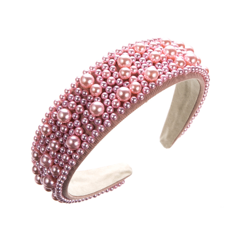 Full Pearl Headband Baroque Hair Hoop For Women Lady Head Bands FG1333