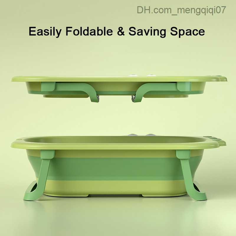 Bathing Tubs Seats Baby bathtub with cushion foldable cartoon sitting bathtub for newborns cute baby safety bathtub baby bathtub with drainage hole Z2