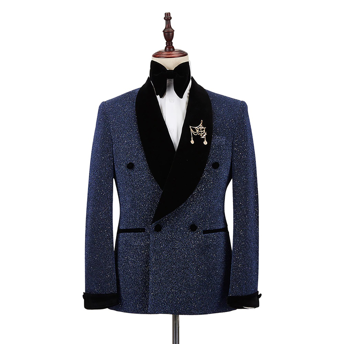Sparkly Fashion Men's Suit Blazer Shawl Lapel Tuxedos Slim Fit Groom Wear For Wedding Prom Evening Party Only Jacket Customize