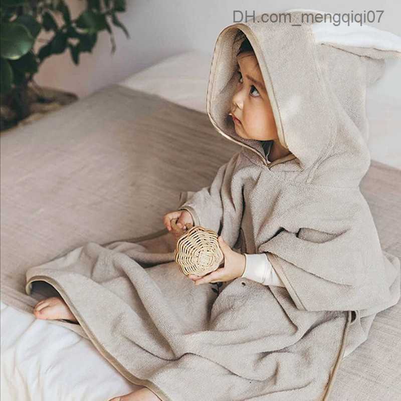 Towels Robes Cute cartoon family beach towel Soft and comfortable children's hooded towel Rob pure cotton absorbent bathroom towel Toalla Bebe Co
