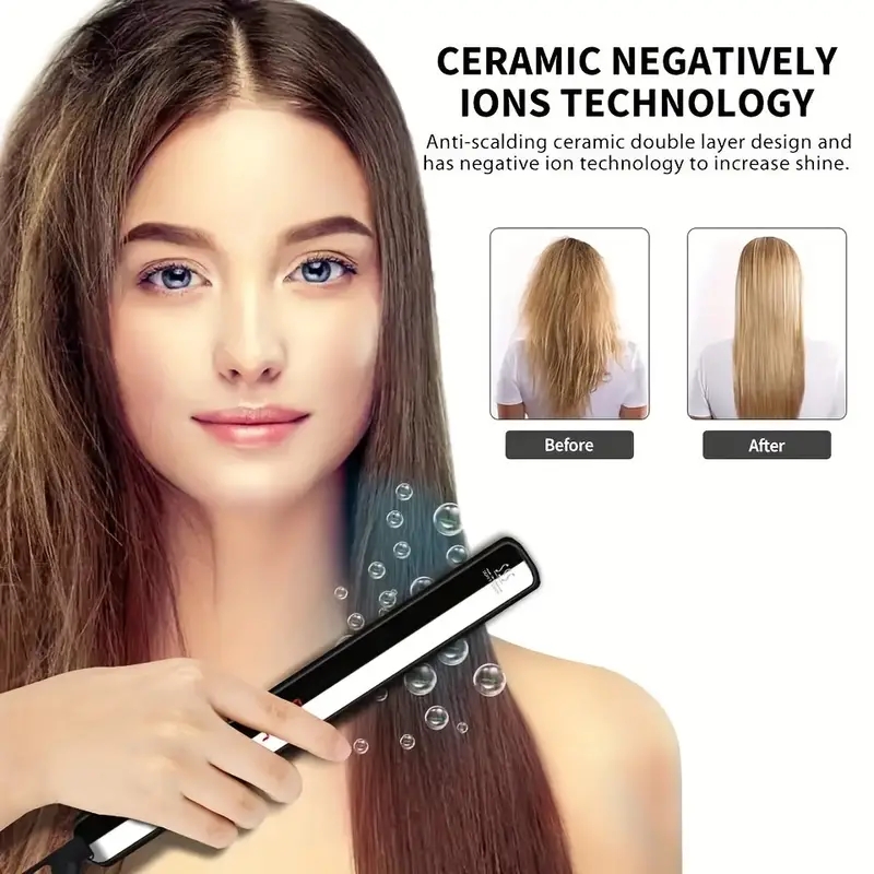 Upgrade Your Hair Styling Game with this Professional Electric Hot Comb - Adjustable Temperature!