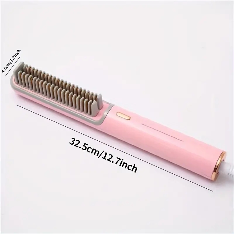 Hair Straightener Brush Dual-use Portable Electric Heating Comb Hair Straightener Anti-Scald Hair Styling Tool