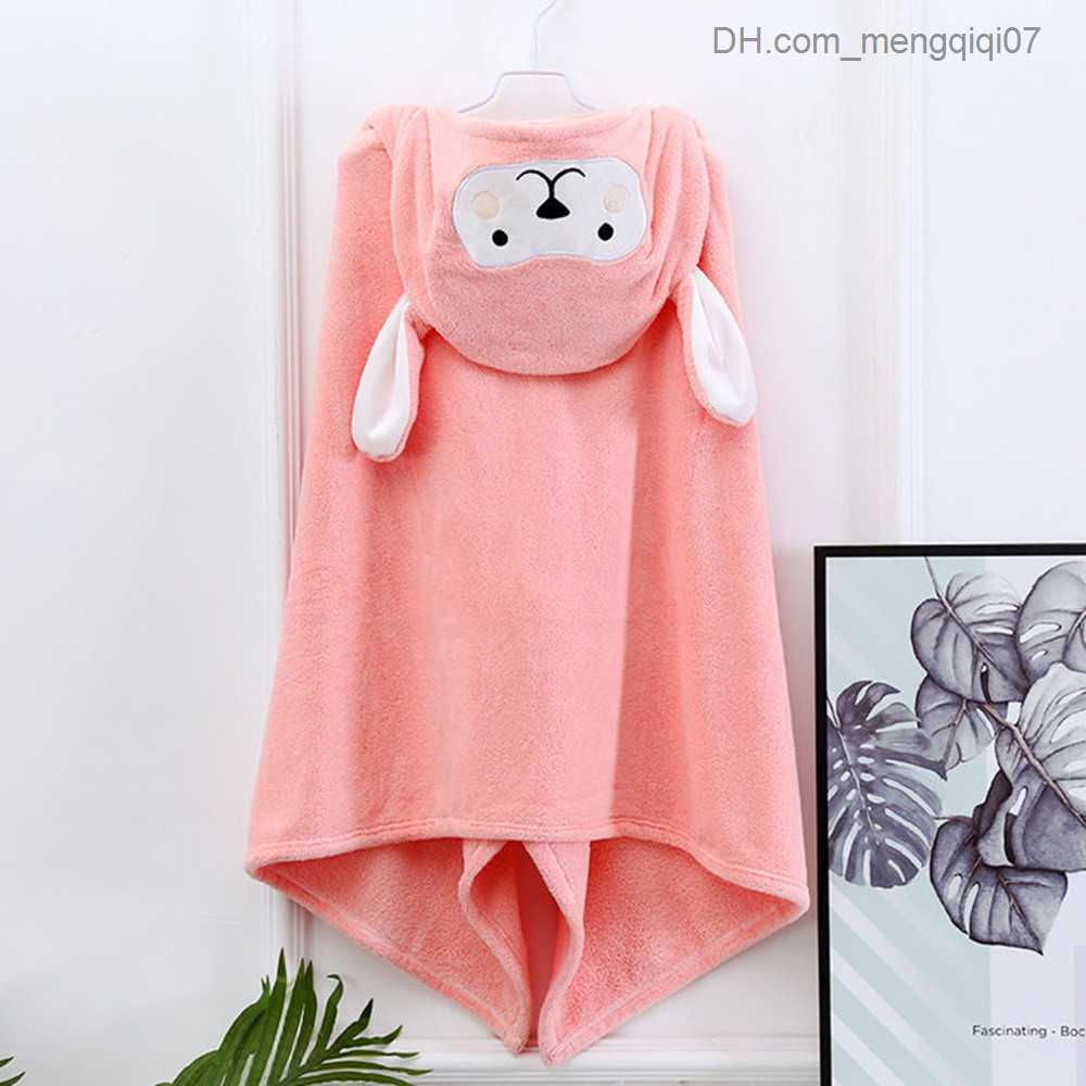Towels Robes Unisex Baby Bathroom Flannel Cloak Cartoon Boys and Girls Super Soft Hooded Spa Robe Bathtowel Cover Baby Shower Gift Z230819