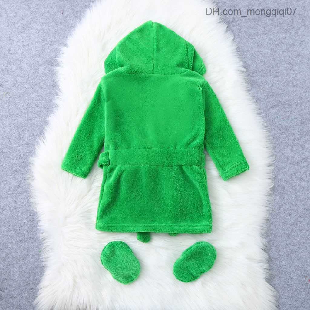 Towels Robes SAGACE Children's Pajamas and Baby Robes Baby Towels Bathroom Flannel Hoodie Pajamas+Footwear Set February 28 195 Z230819