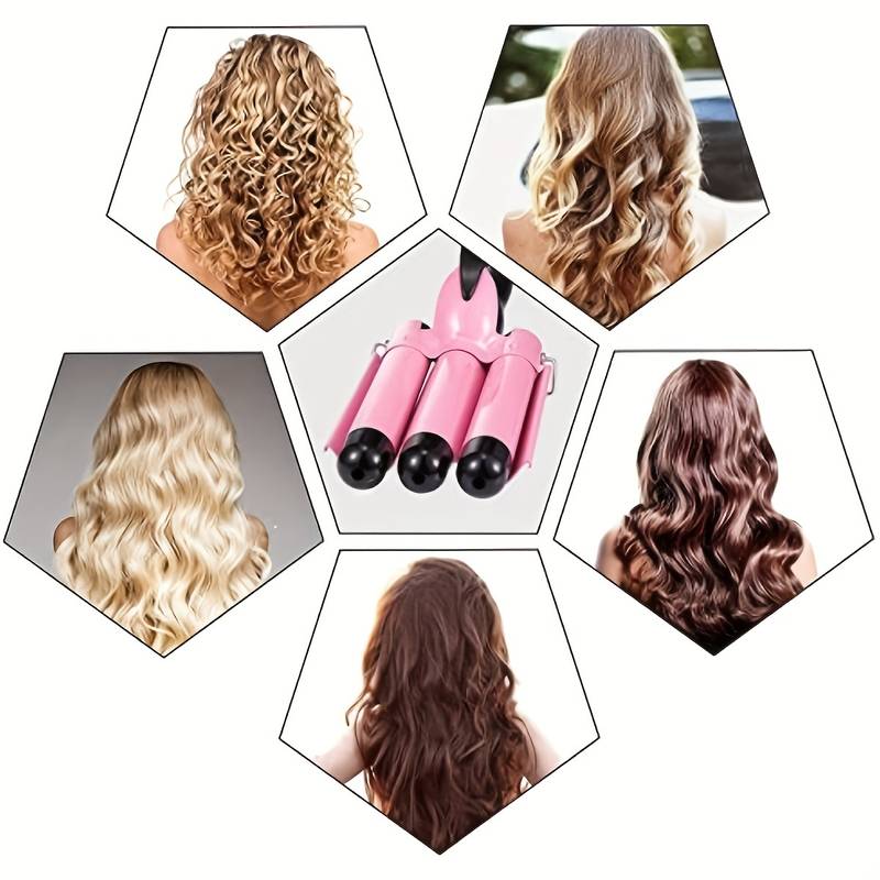 Curling Iron Temperature Adjustable Ceramic Big Waves Adjustable 25mm Hair Waver Curling Iron For Long Or Short Hair Heat Up Quickly Last Long Waver I
