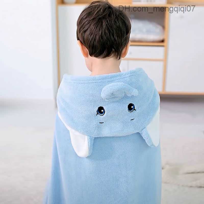 Towels Robes Baby shower towel baby shower towel coral velvet hooded cape soft and absorbent quick drying baby shower towel Z230819
