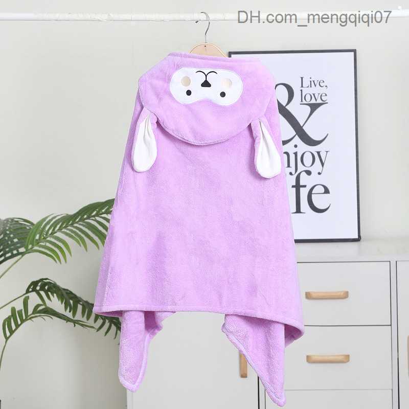 Towels Robes Baby Robe Cartoon Rabbit Hoodie Children's Pajamas Bath Towel Boys and Girls Soft Bathroom Pajamas Children's Clothing -70x140c