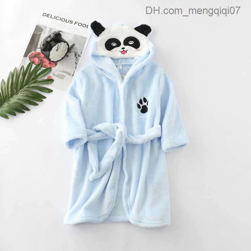 Towels Robes Winter Children's Bathroom Cartoon Baby Bath Towel Rabbit Panda Animal Hooded Towel Children's Pajamas Boys Girls' Bath To