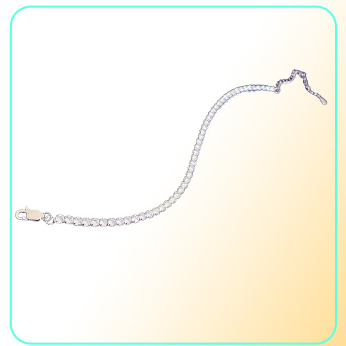 new high carbon drill full drill bracelet NIS simulated diamond 3mm row chain7583662