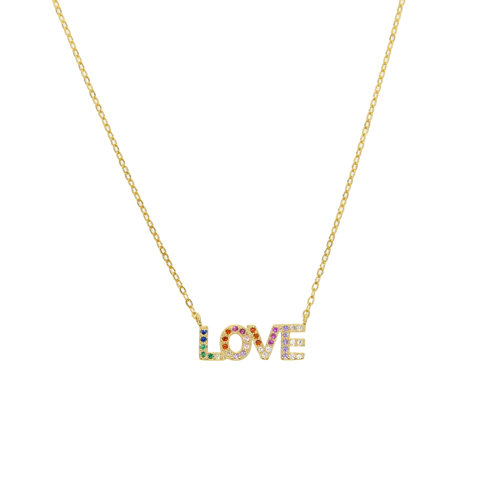 New designer love letter pendant charm Choker Necklace Hip Hop women lady Paved 5A Cubic Zirconia Wedding Anniversary Gift BFF Jewelry