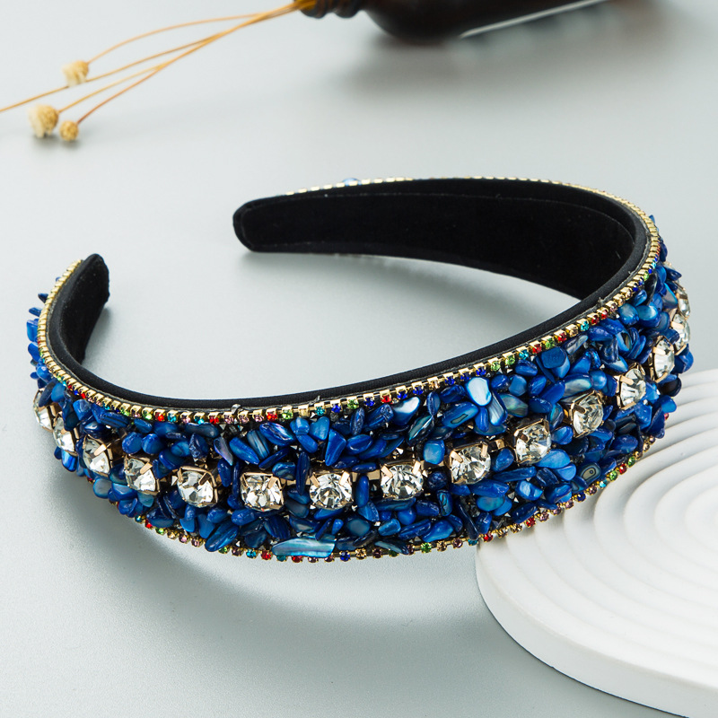 Fashion Headband Baroque Hair Hoop Colored Turquoise Head Bands FG1014