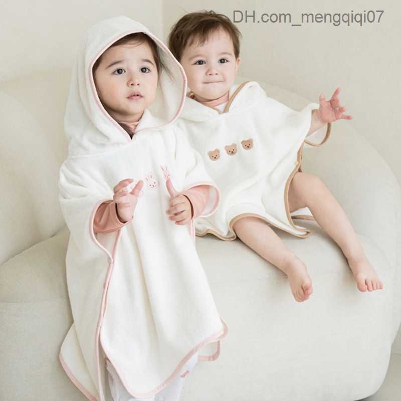 Towels Robes Cute cartoon family beach towel Soft and comfortable children's hooded towel Rob pure cotton absorbent bathroom towel Toalla Bebe Co