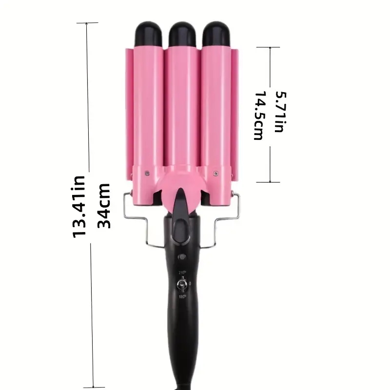 25mm Professional Three Barrel Curling Iron Wand Electric Ceramic Wand Curling Iron Hair Styling Tool