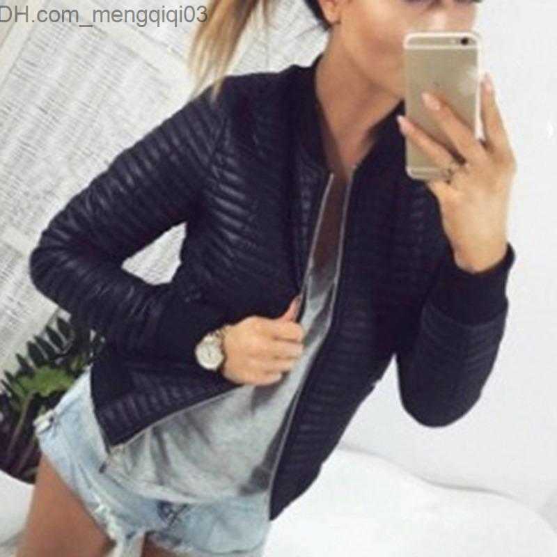 Women's Jackets Autumn Winter Leisure Fashion Female Jackets O-neck Zipper Stitching Quilted Bomber jacket 2021 Women Coats Short Z230818