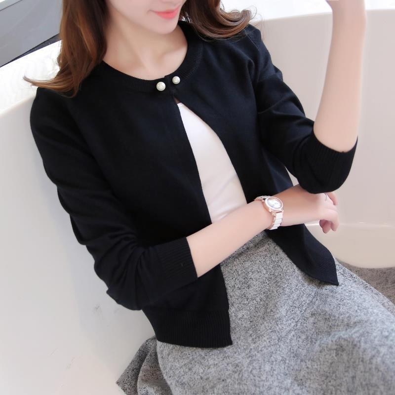Womens Knits Tees Spring autumn sweater cardigan dress sunscreen shawl thin coat a long sleeved girl summer air conditioning 230818