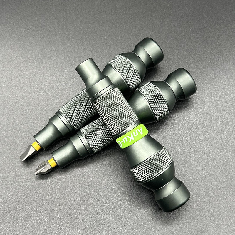 Screwdrivers Precision Aluminum Alloy Handle for Shank 14" Bits Comfortable Mini ScrewDriver 6.35mm Holder Repair Open Tools Professional 230817