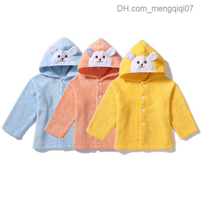Towels Robes Children's cardigan animal bathroom new baby rabbit home clothing cotton towel newborn absorbent baby bath towel 0-5 years Z230819