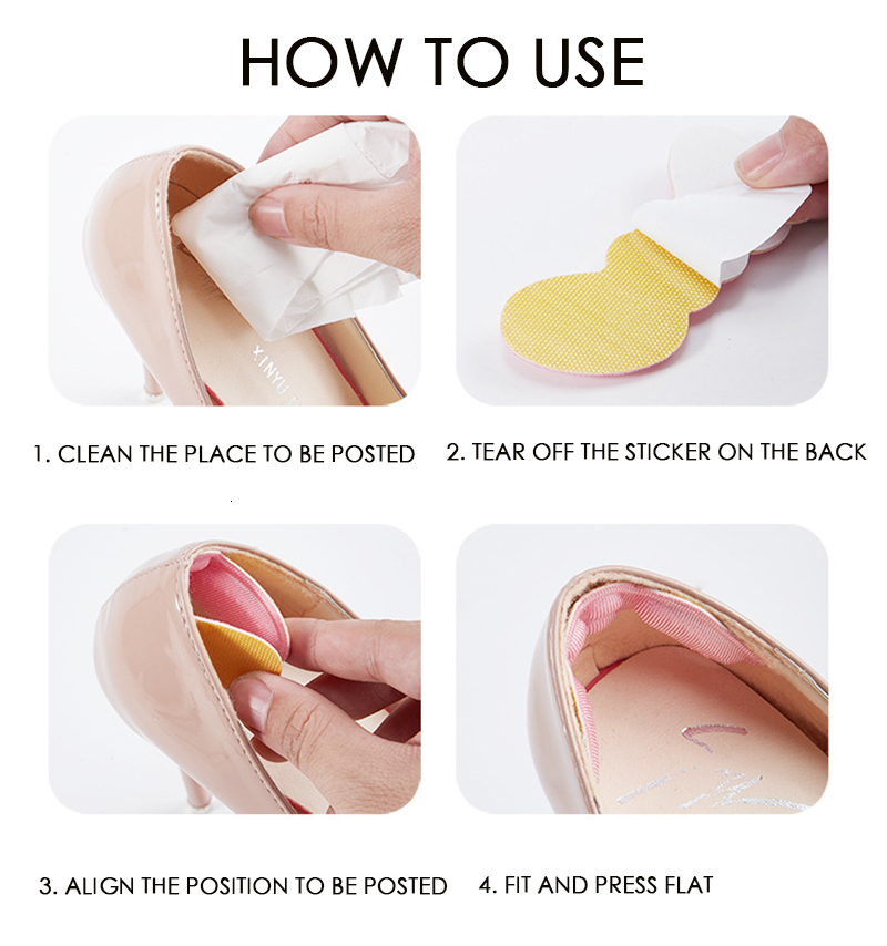 Shoe Parts Accessories Women Insoles for Shoes High Heel Pad Adjust Size Adhesive Heels Pads Liner Grips Protector Sticker Pain Relief Foot Care Inser