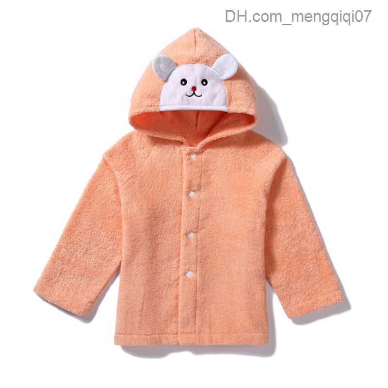 Towels Robes Children's cardigan animal bathroom new baby rabbit home clothing cotton towel newborn absorbent baby bath towel 0-5 years Z230819