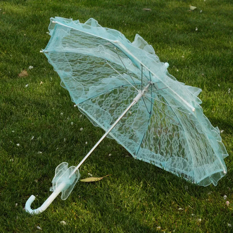 Parasols Simple Wedding Supplies Lace Hollow Bride Wedding Umbrella Photo Decoration Photography PropsZZ