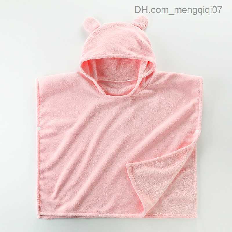 Towels Robes Bathrobe card companion children's hooded bath towel coral velvet Bathrobe ultra soft absorbent baby bath towel for children Z230819
