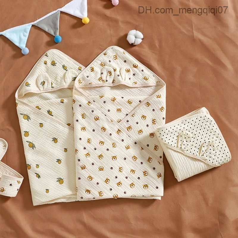 Towels Robes Soft cotton plain patterned hooded baby shower gel cartoon rainbow newborn shower gel packaging Unisex children's shower towel with 
