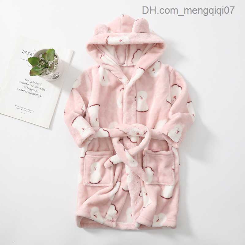 Towels Robes Children's bath towel baby towel children's rainbow cartoon hooded bath towel boys and girls' pajamas children's paja