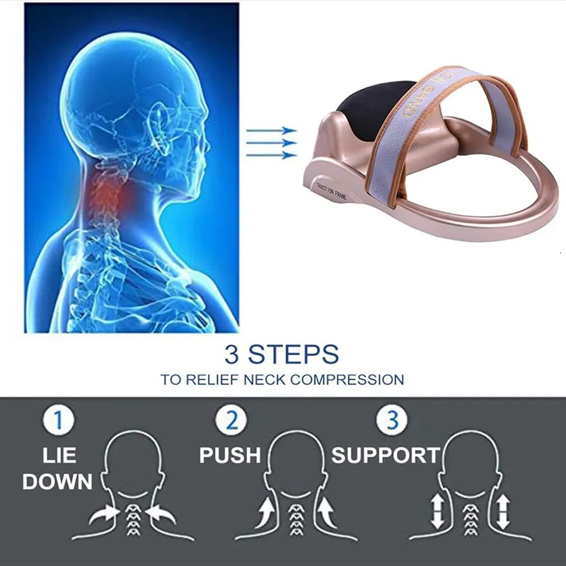 Other Massage Items Filled Air neck massager health care Cervical Tractor Pillow Traction Posture Pump Relax Vertebra Orthopedic Stretch massage 23081