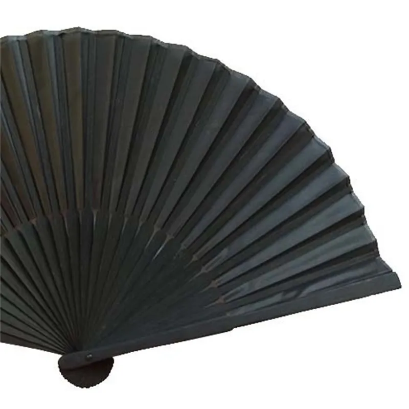 Other Home Decor Chinese Vintage Black Hand Fan Silk Fabric Face Bamboo Handle Dance Wedding Party Decorative Fan Classic Folding Fans LL