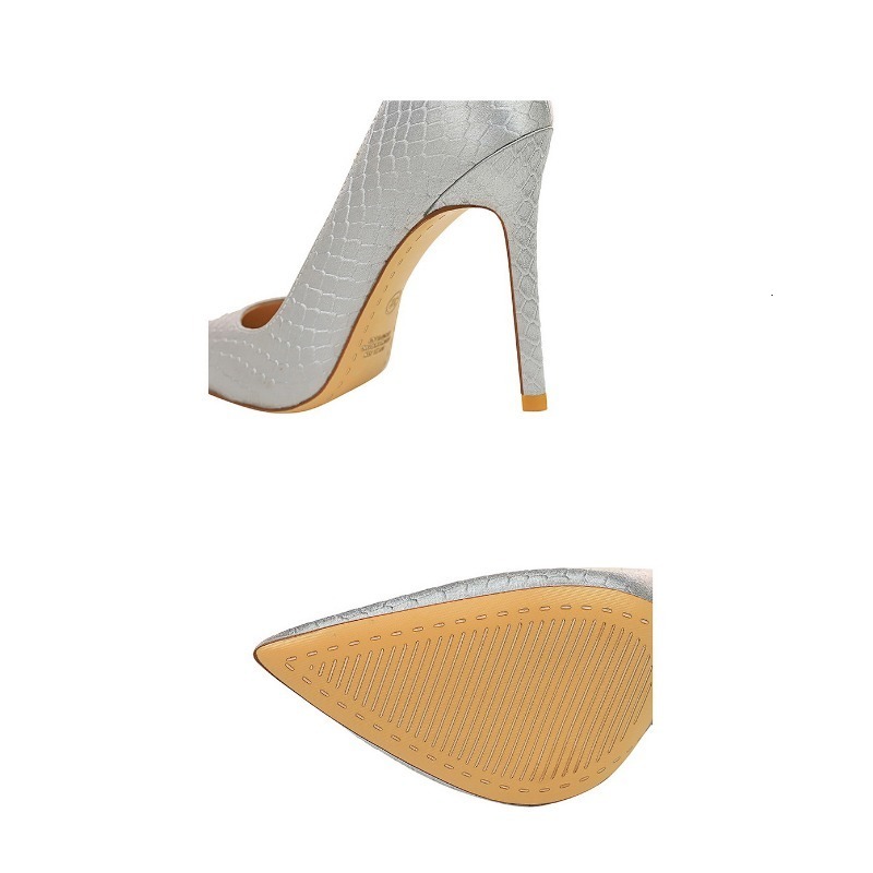 Dress Shoes Sexy Fashion Banquet Fine Heel Super High Heel Shallow Mouth Side Hollow Snake Satin Single Shoes High Heels Shoes 230817