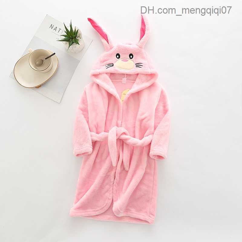 Towels Robes Winter Children's Bathroom Cartoon Baby Bath Towel Rabbit Panda Animal Hooded Towel Children's Pajamas Boys Girls' Bath To