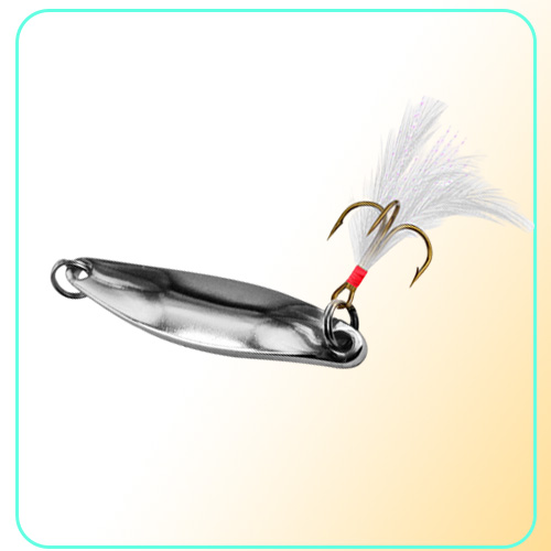 5g21g Spoons Hook Metal Baits Lures 864 Treble Hooks Silver Fishing Gear 10 Pieces lot WMB6
