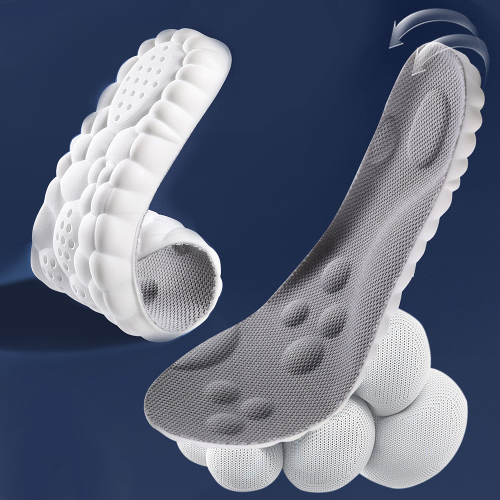 Shoe Parts Accessories 4D Latex Sport Insoles Super Soft High Elasticity Pads Antipain Deodorant Cushion Arch Support Running Foot Insole 230817