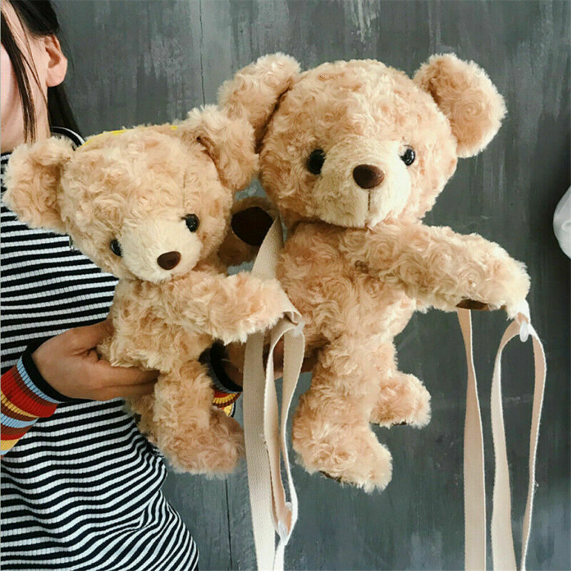 Backpacks Cute Bear Crossbody Bags For Girls Soft Plush Doll Bear Shoulder Bags Girls Adorable Mini Bags Baby Infant Toys Gifts 230818