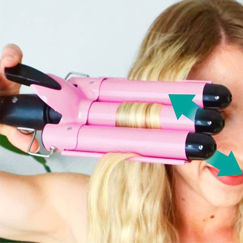 Curling Iron Temperature Adjustable Ceramic Big Waves Adjustable 25mm Hair Waver Curling Iron For Long Or Short Hair Heat Up Quickly Last Long Waver I