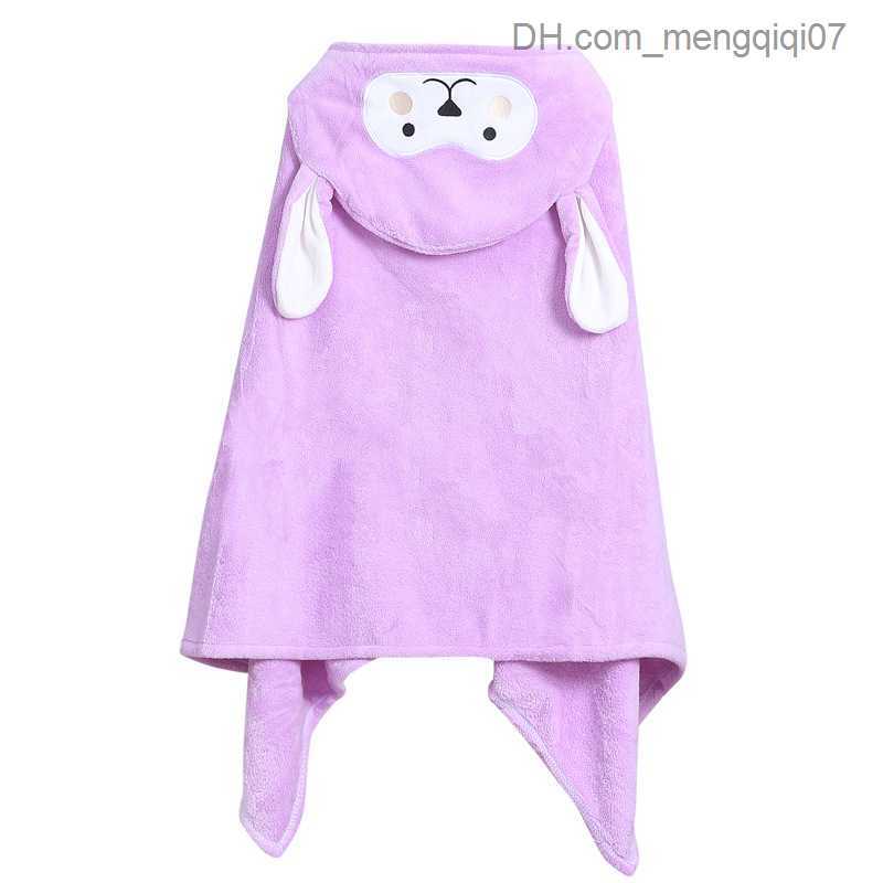Towels Robes Baby Robe Cartoon Rabbit Hoodie Children's Pajamas Bath Towel Boys and Girls Soft Bathroom Pajamas Children's Clothing -70x140c