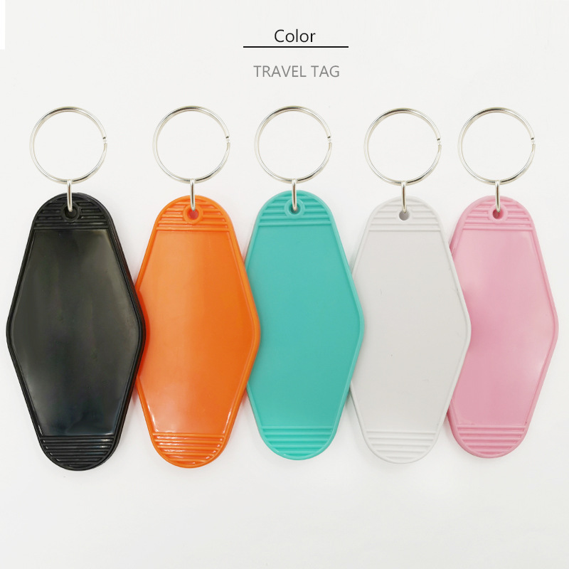 Blank DIY Custom Logo ABS Plastics Hotel Motel Movie Key Chains Tag Pendant Keychain Keyring Cafe Mail Box Gifts