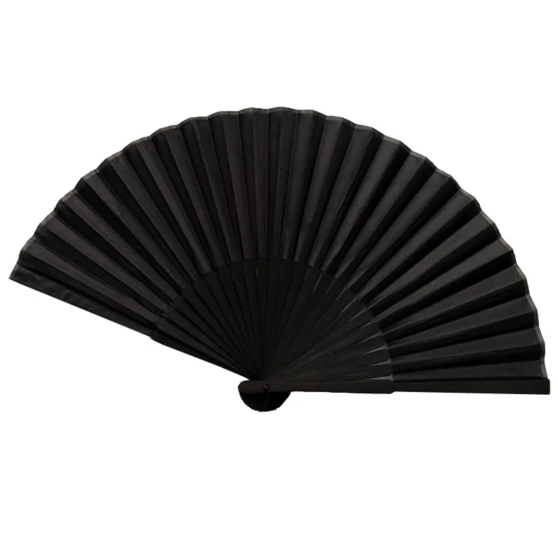 Other Home Decor Chinese Vintage Black Hand Fan Silk Fabric Face Bamboo Handle Dance Wedding Party Decorative Fan Classic Folding Fans LL