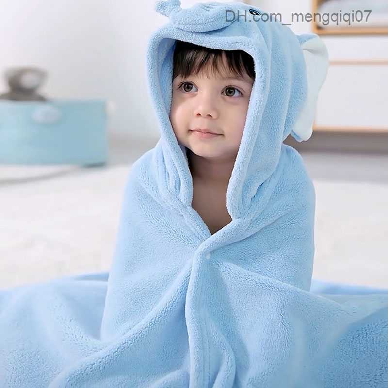 Towels Robes Baby shower towel baby shower towel coral velvet hooded cape soft and absorbent quick drying baby shower towel Z230819