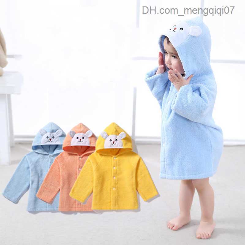 Towels Robes Children's cardigan animal bathroom new baby rabbit home clothing cotton towel newborn absorbent baby bath towel 0-5 years Z230819