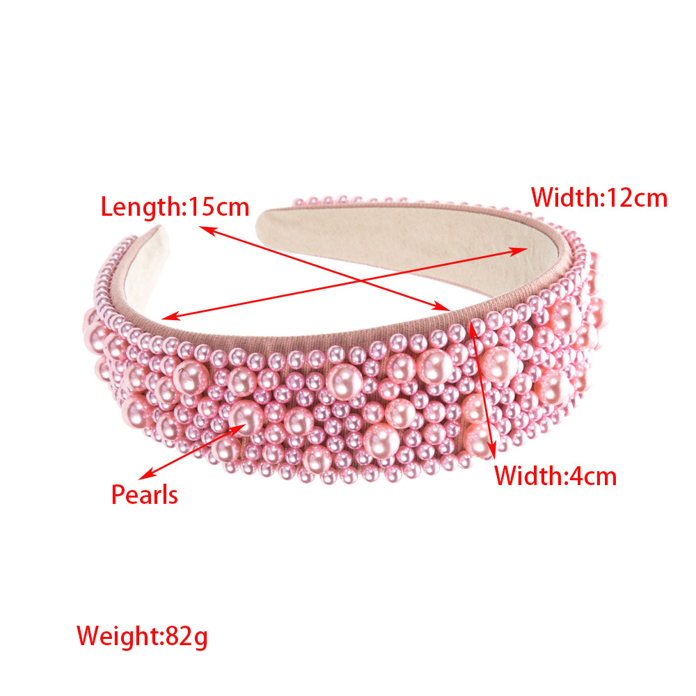 Full Pearl Headband Baroque Hair Hoop For Women Lady Head Bands FG1333