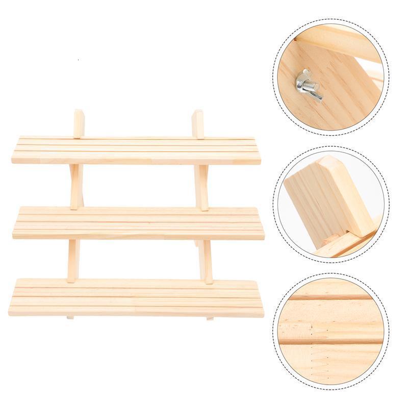 Novelty Items 1 Ladder Display Shelf Wooden Jewelry Display Stand Detachable Jewelry Holder 4-Layer 3-Layer Showing Shelf Earring Display Rack 230817