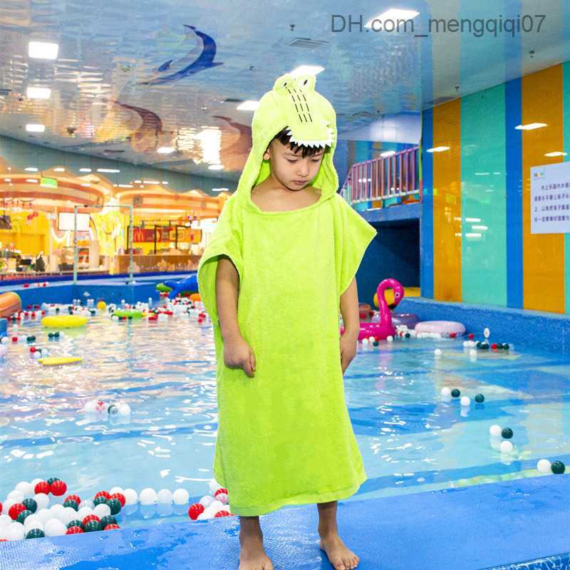 Towels Robes Cute Baby Shower Gel Girls' Pajamas Children's Dinosaur Hooded Beach Towels Boys' Bathrobe Pajamas Baby Pajamas Children&#
