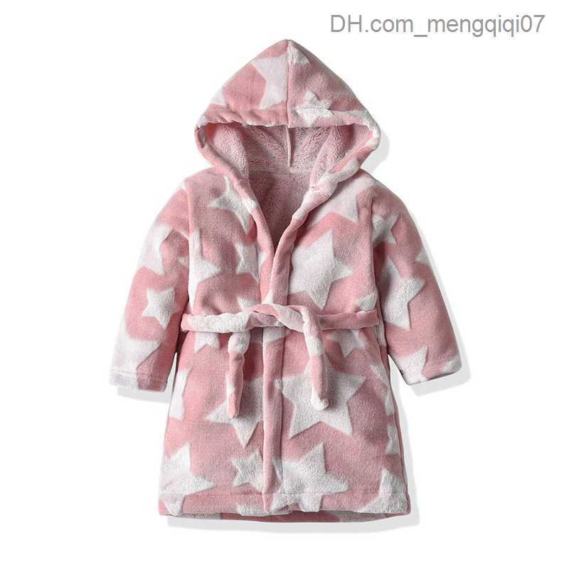 Towels Robes BBP 2-8Y Star Baby Clothing Hooded Girls Boys Baby Clothing Family Clothing Pajamas Bathroom Towels Soft Bathroom Pajamas Children's