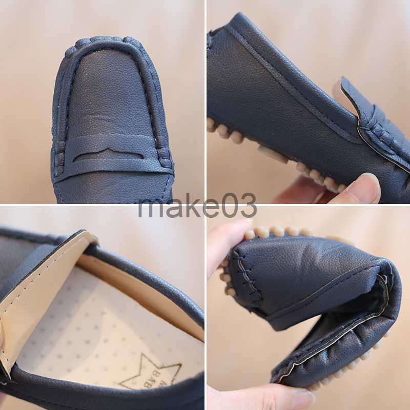 Sneakers Boys Loafers Kids Boat Shoes Soft Children Mules Leather Casual Shoes for Baby Boys Sneakers Square Toe Slip on Flat Shoes 116A J230818