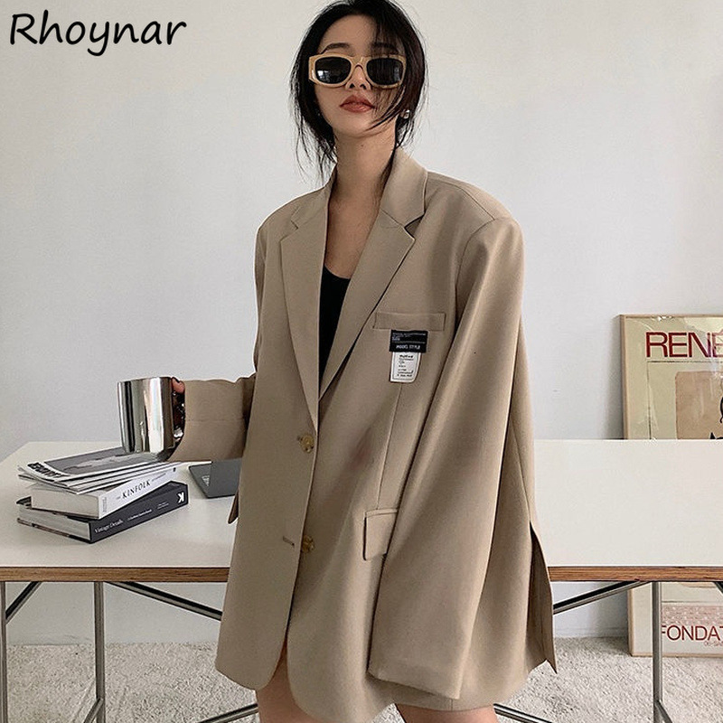 Womens Suits Blazers Women Spring Autumn Korean Style Elegant Soft Leisure Single Breasted Allmatch Solid Female Trendy Simple Office 230817