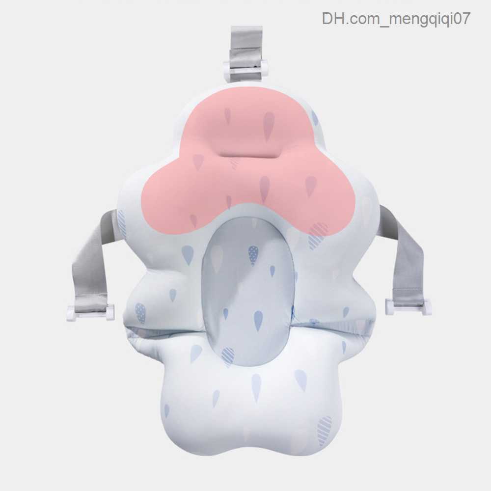 Bathing Tubs Seats Baby shower net bathtub seat baby shower bathtub pad fat free safety care bathtub support soft and comfortable body pad pillow Z230