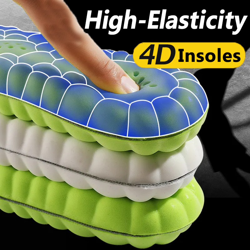 Shoe Parts Accessories 4D Latex Sport Insoles Super Soft High Elasticity Pads Antipain Deodorant Cushion Arch Support Running Foot Insole 230817