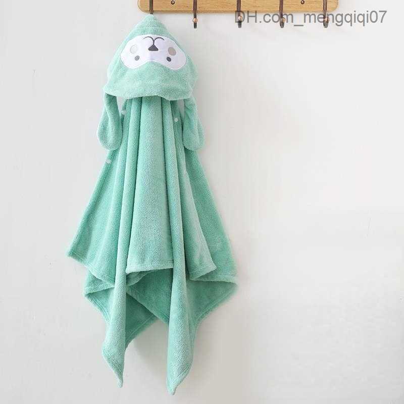 Towels Robes Soft and skin friendly children's bath towel cloak quick drying robe hooded cartoon pattern baby hat baby bath towel Z230819