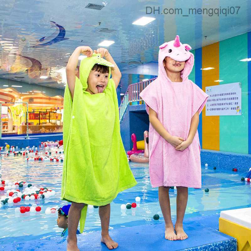 Towels Robes Cute Baby Shower Gel Girls' Pajamas Children's Dinosaur Hooded Beach Towels Boys' Bathrobe Pajamas Baby Pajamas Children&#